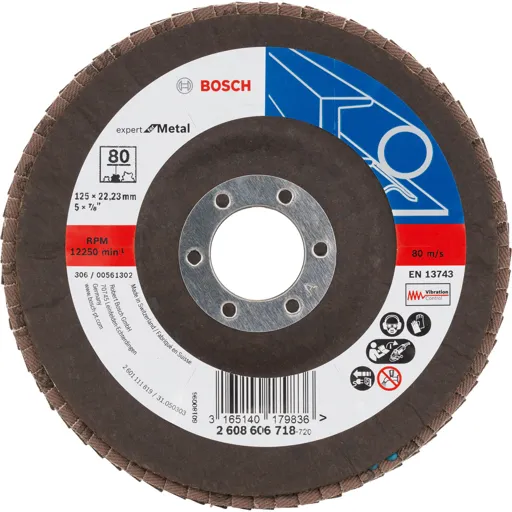 Bosch Expert X551 for Metal Angled Flap Disc - 125mm, 80g, Pack of 1