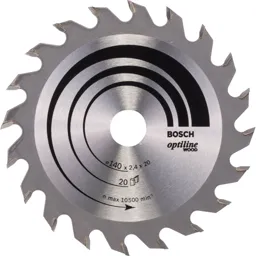 Bosch Optiline Wood Cutting Saw Blade - 140mm, 20T, 20mm