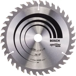 Bosch Optiline Wood Cutting Saw Blade - 190mm, 36T, 20mm