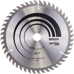 Bosch Optiline Wood Cutting Saw Blade - 190mm, 48T, 20mm
