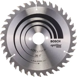 Bosch Optiline Wood Cutting Saw Blade - 190mm, 36T, 30mm
