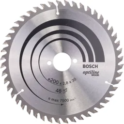 Bosch Optiline Wood Cutting Saw Blade - 200mm, 48T, 30mm