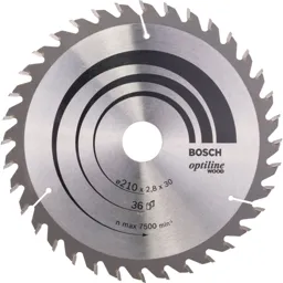 Bosch Optiline Wood Cutting Saw Blade - 210mm, 36T, 30mm