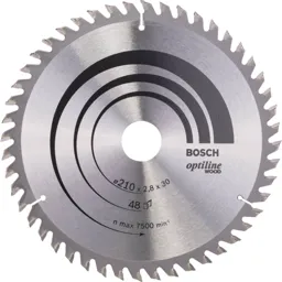 Bosch Optiline Wood Cutting Saw Blade - 210mm, 48T, 30mm