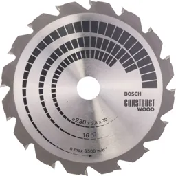 Bosch Construct Wood Cutting Saw Blade - 230mm, 16T, 30mm