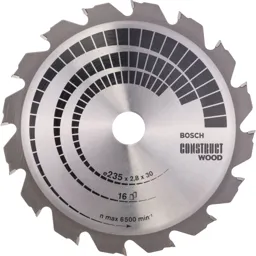 Bosch Construct Wood Cutting Saw Blade - 235mm, 16T, 30mm