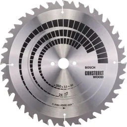 Bosch Construct Wood Cutting Table Saw Blade - 350mm, 24T, 30mm