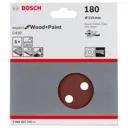 Bosch Red Wood Sanding Disc 115mm - 115mm, 180g, Pack of 5