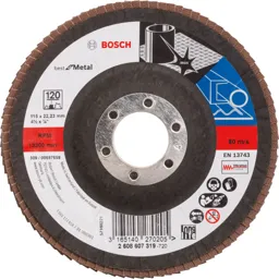 Bosch Zirconium Abrasive Flap Disc - 115mm, 120g