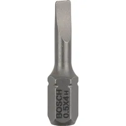 Bosch Extra Hard Slotted Screwdriver Bit - 4mm, 25mm, Pack of 3