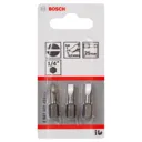 Bosch Extra Hard Slotted Screwdriver Bit - 4.5mm, 25mm, Pack of 3