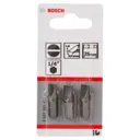 Bosch Extra Hard Slotted Screwdriver Bit - 8mm, 25mm, Pack of 3