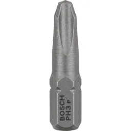 Bosch Extra Hard Phillips Screwdriver Bits - PH3, 25mm, Pack of 3