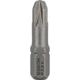 Bosch Extra Hard Pozi Screwdriver Bits - PZ3, 25mm, Pack of 3