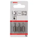Bosch Extra Hard Torx Screwdriver Bit - T8, 25mm, Pack of 3