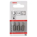Bosch Extra Hard Torx Screwdriver Bit - T10, 25mm, Pack of 3