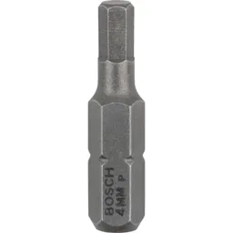 Bosch Hex Extra Hard Screwdriver Bit - Hex 4mm, 25mm, Pack of 3
