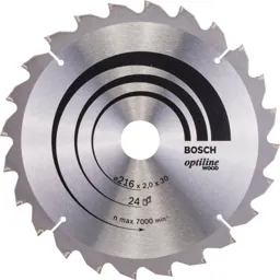 Bosch Optiline Wood Cutting Mitre Saw Blade - 216mm, 24T, 30mm