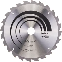 Bosch Optiline Wood Cutting Mitre Saw Blade - 254mm, 24T, 30mm