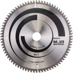 Bosch Multi Material Cutting Mitre and Table Saw Blade - 254mm, 80T, 30mm