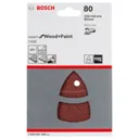 Bosch Punched Hook and Loop Multi Sanding Sheets - 93mm x 102mm, 80g, Pack of 10