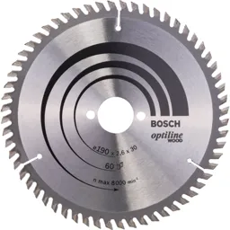 Bosch Optiline Wood Cutting Saw Blade - 190mm, 60T, 30mm