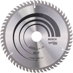 Bosch Optiline Wood Cutting Saw Blade - 210mm, 60T, 30mm