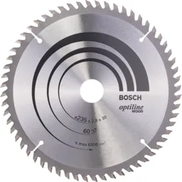 Bosch Optiline Wood Cutting Saw Blade - 235mm, 60T, 30mm