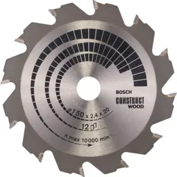 Bosch Construct Wood Cutting Saw Blade - 150mm, 12T, 20mm