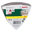 Bosch Hook and Loop Delta Sanding Sheets - 93mm x 93mm, Assorted, Pack of 25