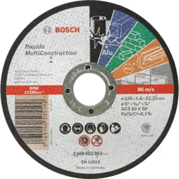 Bosch Rapido MultiConstruction Cutting Disc - 125mm, 1.6mm, 22mm