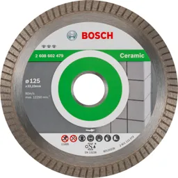 Bosch Best Extraclean Turbo Diamond Disc for Ceramics - 125mm