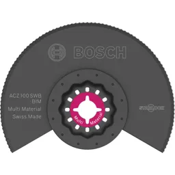 Bosch ACZ 100 SWB Multi Material Oscillating Multi Tool Segment Saw Blade - 100mm, Pack of 1