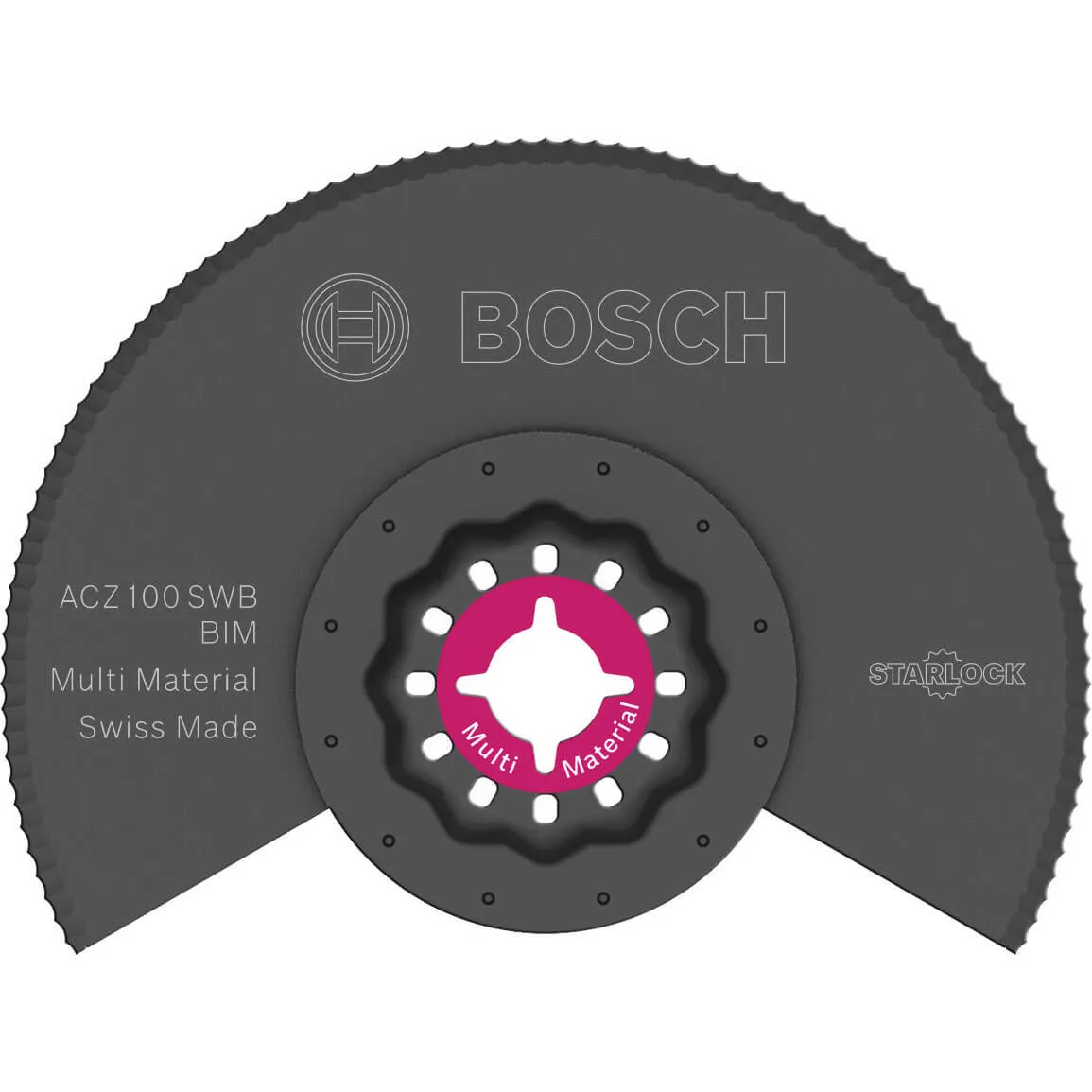 Bosch ACZ 100 SWB Multi Material Oscillating Multi Tool Segment Saw Blade - 100mm, Pack of 1