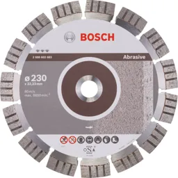 Bosch Diamond Cutting Disc for Abrasive Materials - 230mm