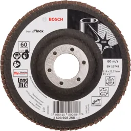 Bosch X581 Best for Inox Straight Flap Disc - 115mm, 60g, Pack of 1