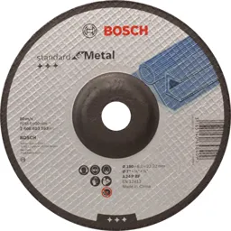 Bosch Standard Depressed Centre Metal Grinding Disc - 180mm, 6mm, 22mm