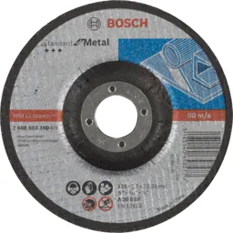 Bosch Standard Depressed Centre Metal Cutting Disc - 125mm, 2.5mm, 22mm