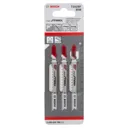 Bosch T102BF Plastic Perspex Cutting Jigsaw Blade - Pack of 3