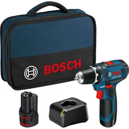 Bosch GSR 12V-15 12v Cordless Drill Driver - 2 x 2ah Li-ion, Charger, Bag