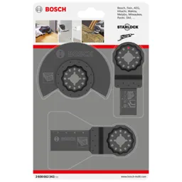 Bosch 3 Piece Universal Starlock Oscillating Multi Tool Cutting Blade Set 