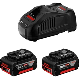 Bosch PRO GAL 1880 Genuine 18v Cordless Battery Charger and 2 x CoolPack Li-ion Batteries 5ah - 240v