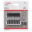 Bosch 9 Piece Double Ended Impact PH2 / PZ2 Screwdriver Bit Set and Magnetic Sleeve