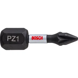 Bosch Impact Control Torsion Pozi Screwdriver Bits - PZ1, 25mm, Pack of 2