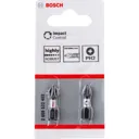 Bosch Impact Control Torsion Pozi Screwdriver Bits - PZ2, 25mm, Pack of 2