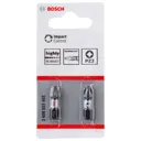 Bosch Impact Control Torsion Pozi Screwdriver Bits - PZ3, 25mm, Pack of 2
