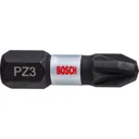 Bosch Impact Control Torsion Pozi Screwdriver Bits - PZ3, 25mm, Pack of 2