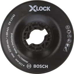 Bosch X Lock Hard Backing Pad - 115mm