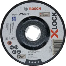 Bosch Expert X Lock Depressed Centre Grinding Disc - 125mm, 6mm, 22mm