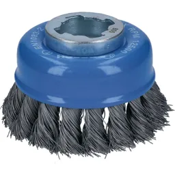 Bosch X Lock Knotted Steel Wire Cup Brush 0.35mm - 75mm, X-Lock